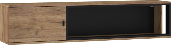 meble GAVES 16 szafka półka wisząca ścienna loft dąb craft złoty czarny