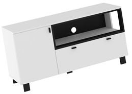 meble GAVES 12 komoda stolik szafka RTV do salonu loft biały czarny