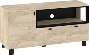 meble GAVES 12 komoda stolik szafka RTV do salonu loft dąb endgrain czarny