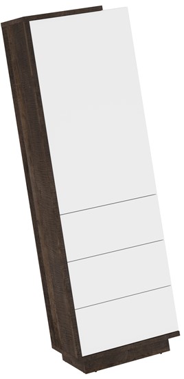 meble BRITA 01 regał z półkami zamknięty dąb grange / biały połysk