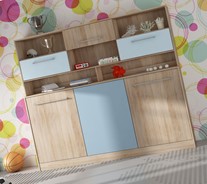 Półkotapczan łóżko chowane składane 90x200 ERGO +NADST. sonoma błękit nieb.