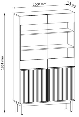 meble SAORI #1 pokojowe witryna komoda szafka RTV stolik kawowy dąb cremona