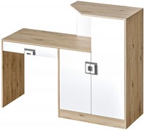 meble NICO 11 nowoczesny regał + biurko młodzieżowe komputerowe dąb biały p