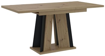 DOHA nowoczesny stół rozkładany do salonu jadalni 120x80 dąb artisan czarny