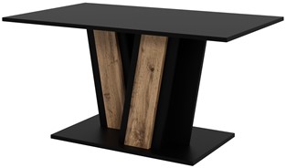 MU1 ława nowoczesny stolik kawowy 100x60 do salonu czarny dąb wotan