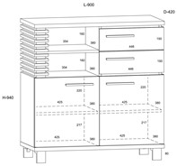 meble MILAR 03 komoda z szufladami 2d2s