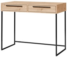 meble DARCO 14 konsola biurko z szufladami na nóżkach dąb artisan czarny