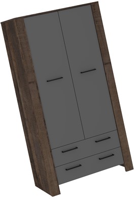 meble DELIS 12 szafa z szufladami do przedpokoju salonu dąb grange grafit
