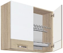 meble kuchenne PREMIO szafka górna wisząca ociekarka 80 [53G] biały sonoma