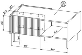 meble PRESTIGO 11 stolik kawowy loft ława ryfle