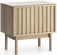 meble SAORI SN nakastlik stolik szafka nocna z lamelami na nóżkach cremona