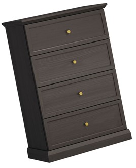 meble LUCCA K4S wysoka komoda z szufladami do salonu sypialni czarny grafit