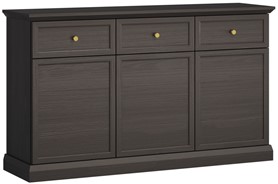 meble LUCCA K3D3S komoda z szufladami drzwiami do salonu sypialni czarny gr