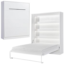 meble PEFE 160 półkotapczan pionowy łóżko chowane w szafie bez mat biały cz