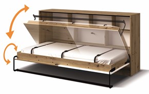 meble NERO 16 dziecięce łóżko składane chowane półkotapczan poziomy bez mat