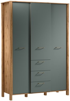 meble INDYGO S3D3S szafa trzydrzwiowa do przedpokoju sypialni wotan zieleń