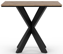 PARO nowoczesny loftowy stół kwadratowy do salonu jadalni dąb wotan czarny