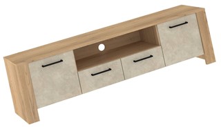 meble DELIS 11 komoda stolik szafka RTV 175 dąb cremona granada migdał