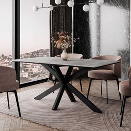 WERO nowoczesny loftowy stół do salonu jadalni 160x90 beton czarny