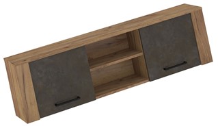 meble DELIS 13 szafka półka wisząca ścienna z drzwiami craft złoty gra brąz