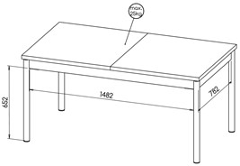 meble PRESTIGO 14 stół rozkładany loft 160x90+2x40