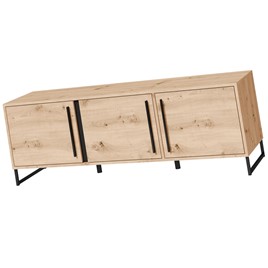 meble DARCO 08 komoda szafka stolik RTV z drzwiami dąb artisan / czarny