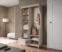 meble WINDSOR garderoba przedpokój z lustrem na nóżkach kaszmir cashmere