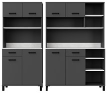 meble kuchenne LINDA bufet 80+120 szafka kawiarka kredens antracyt beton sm