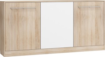 Półkotapczan łóżko chowane składane 90x200 poziome ERGO dąb sonoma biały