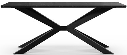 FLORA nowoczesny loftowy stół do salonu jadalni 190x90 marmur royal czarny