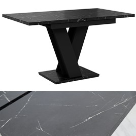 MASIV nowoczesny stół rozkładany do salonu jadalni 120x80 marmur roy czarny