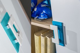 meble NICO 12 szafka półka wisząca ścienna na książki dąb jasny biały turku