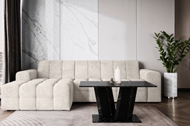 MU1 ława nowoczesny stolik kawowy 100x60 do salonu marmur royal czarny