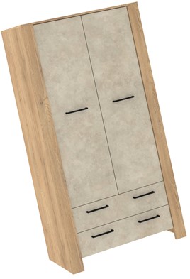 meble DELIS 12 szafa z szufladami do przedpokoju salonu dąb cremona gr migd