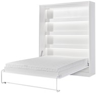 meble PEFE 160 półkotapczan pionowy łóżko chowane w szafie bez mat biały bi