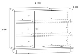 meble BRITA 05 komoda 2D