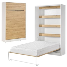 meble PEFE 120 półkotapczan pionowy łóżko chowane w szafie b. mat artisan c