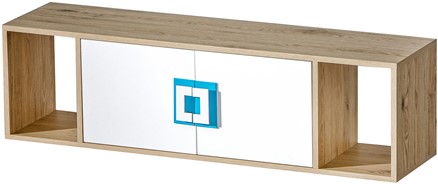 meble NICO 12 szafka półka wisząca ścienna na książki dąb jasny biały turku