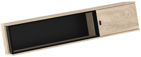 meble GAVES 16 szafka półka wisząca ścienna loft dąb endgrain czarny