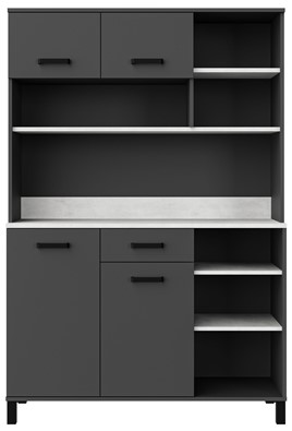 meble kuchenne LINDA bufet 120 szafka kawiarka kredens antracyt beton smart