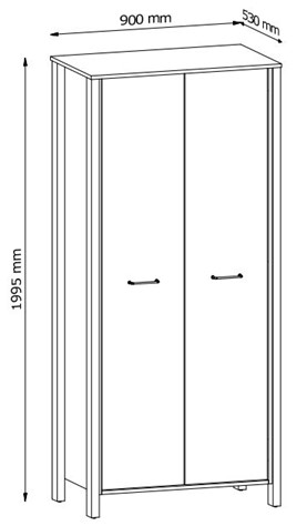 meble INDYGO #3 przedpokój garderoba szafa komoda z szufladami wotan zieleń