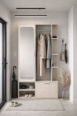 NALA przedpokój garderoba do przedpokoju z lustrem cashmere kaszmir