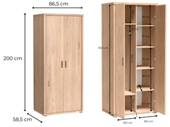 meble GRANDE 08 szafa dwudrzwiowa do salonu sypialni przedpokoju cremona