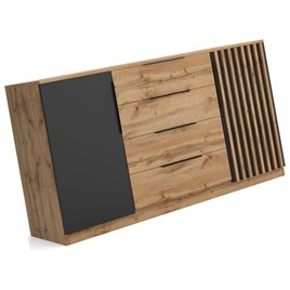 meble RISE 03 duża komoda z szufladami lamelami do salonu sypialni artisan