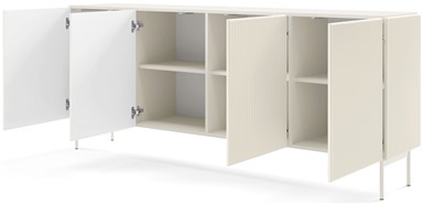 meble MUPPI B duża komoda z drzwiami na nóżkach ryfle kaszmir cashmere