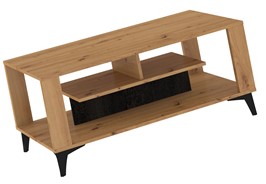 meble MIGES 06 nowoczesna ława stolik kawowy z półką artisan beton czarny