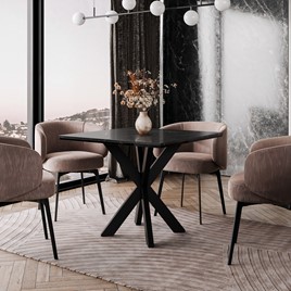 PARO nowoczesny loftowy stół kwadratowy do salonu jadalni marmur royal czar