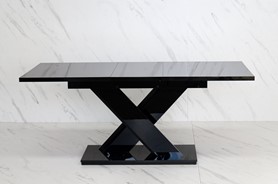 BRONX nowoczesny stół rozkładany 140/180x80 do salonu jadalni czarny połysk