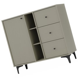 meble TOKYO 824 komoda z szufladami do salonu na nóżkach eukaliptus N1