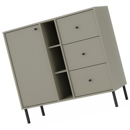 meble TOKYO 824 komoda z szufladami do salonu na nóżkach eukaliptus N2